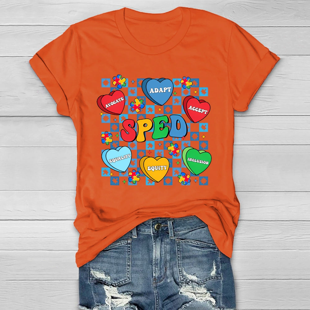SPED Teacher Accept Adapt Healthwear T-shirt