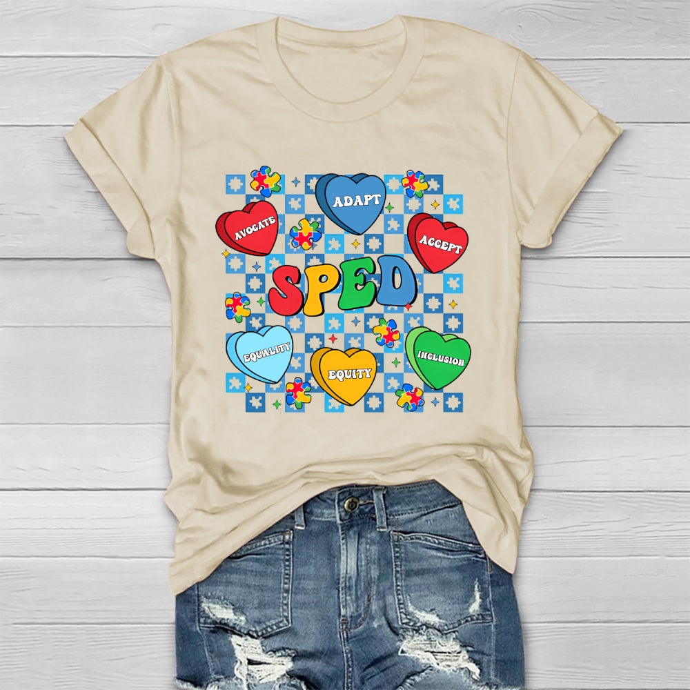 SPED Teacher Accept Adapt Healthwear T-shirt