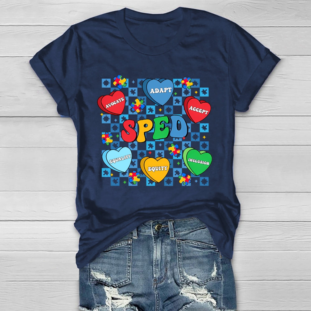 SPED Teacher Accept Adapt Healthwear T-shirt