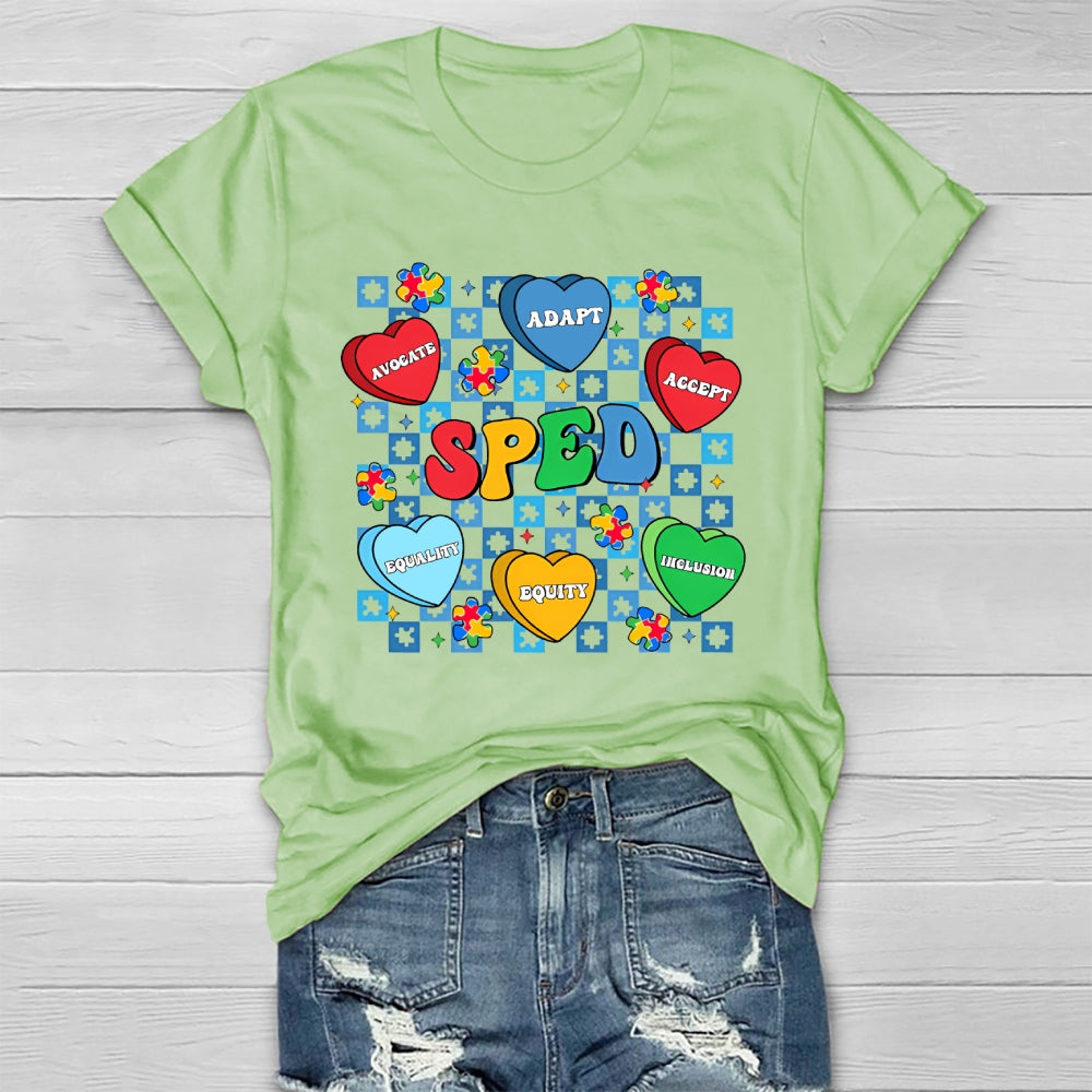 SPED Teacher Accept Adapt Healthwear T-shirt