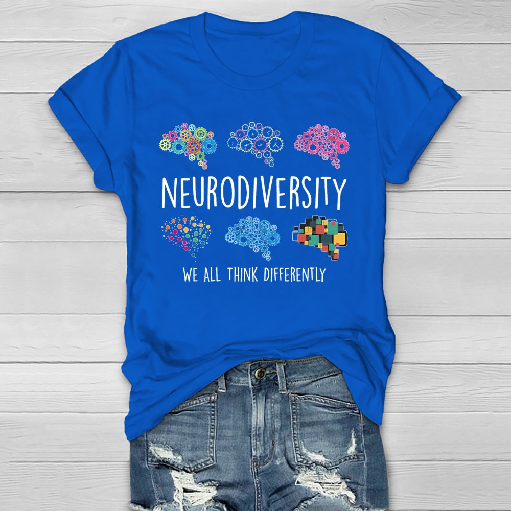 Neurodiversity We All Think Differently Healthwear T-shirt