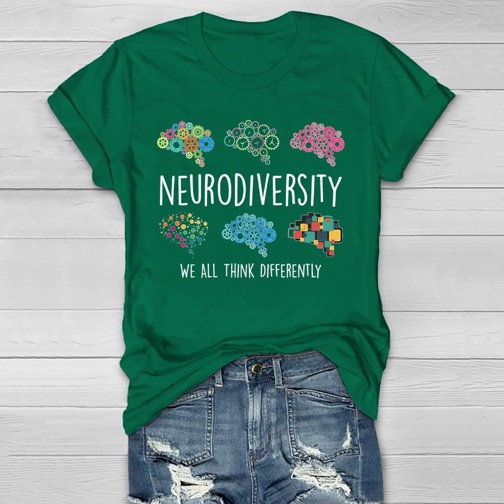 Neurodiversity We All Think Differently Healthwear T-shirt