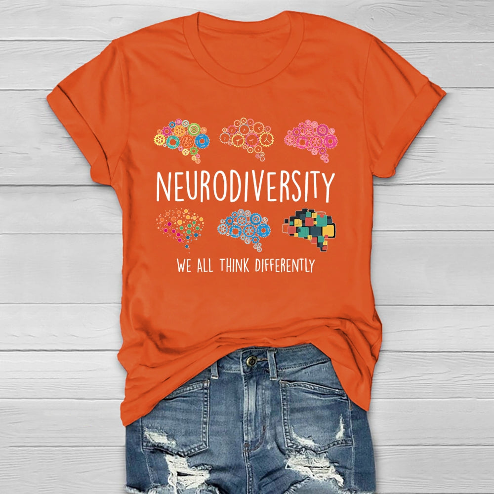 Neurodiversity We All Think Differently Healthwear T-shirt
