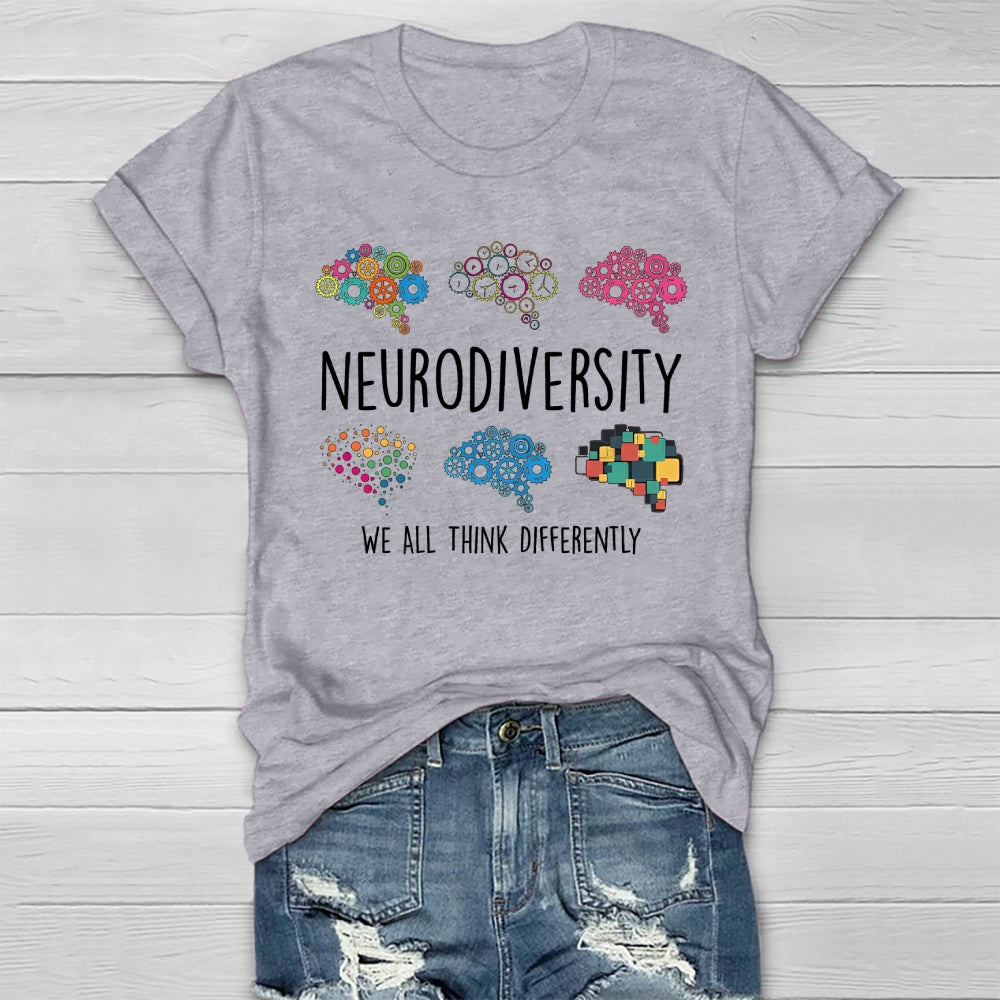 Neurodiversity We All Think Differently Healthwear T-shirt