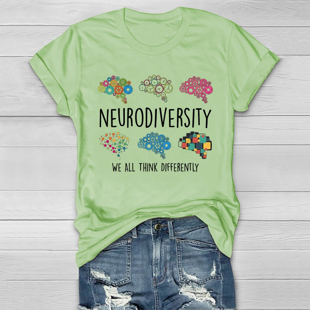 Neurodiversity We All Think Differently Healthwear T-shirt