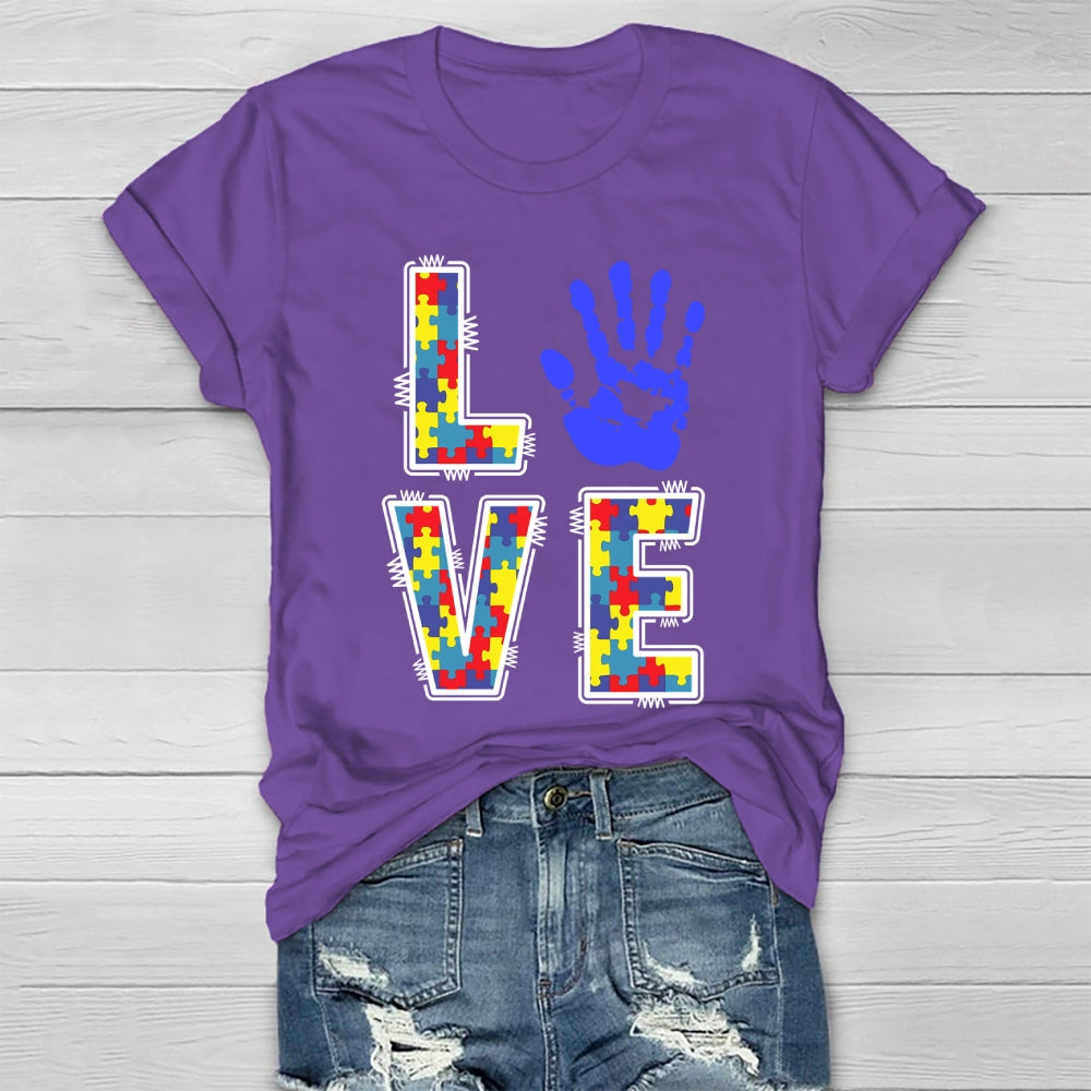 Love Handprints Autism Healthwear T-shirt