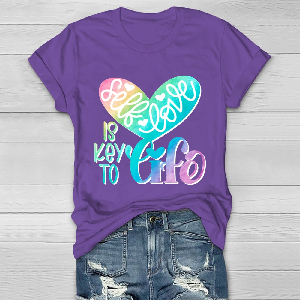 Self Love Is Key To Life Healthwear T-shirt