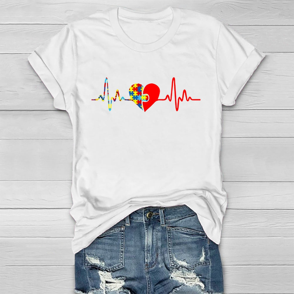 Heartbeat Autism Awareness Healthwear T-shirt