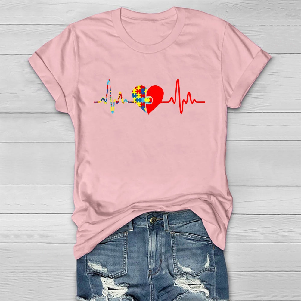 Heartbeat Autism Awareness Healthwear T-shirt