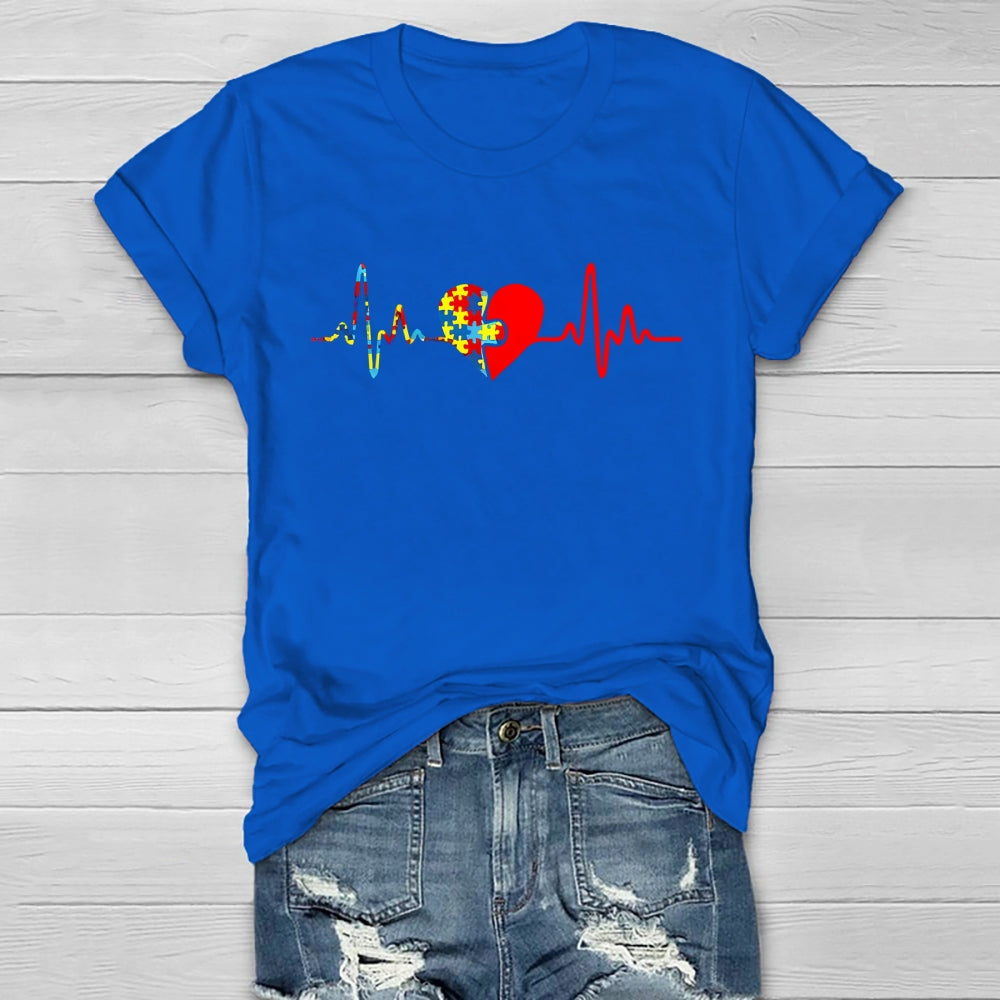 Heartbeat Autism Awareness Healthwear T-shirt
