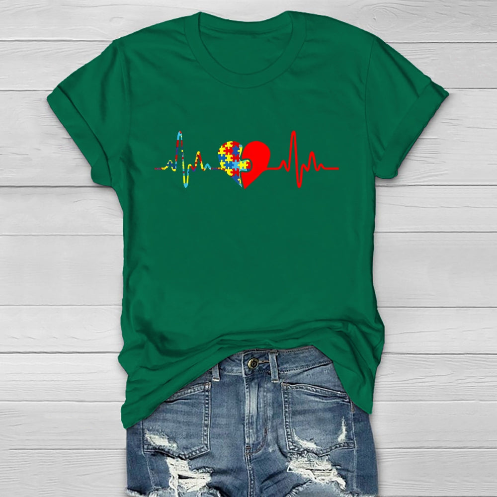 Heartbeat Autism Awareness Healthwear T-shirt