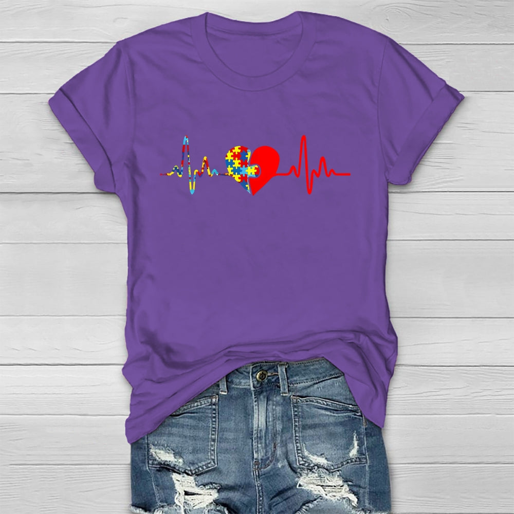 Heartbeat Autism Awareness Healthwear T-shirt