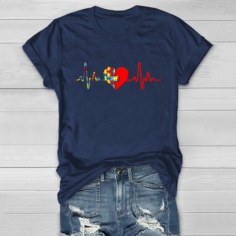 Heartbeat Autism Awareness Healthwear T-shirt