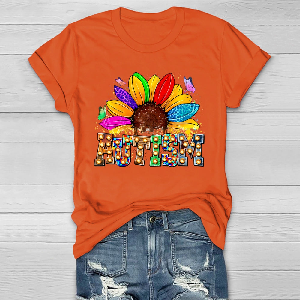 Autism Colorful Sunflower Healthwear T-shirt