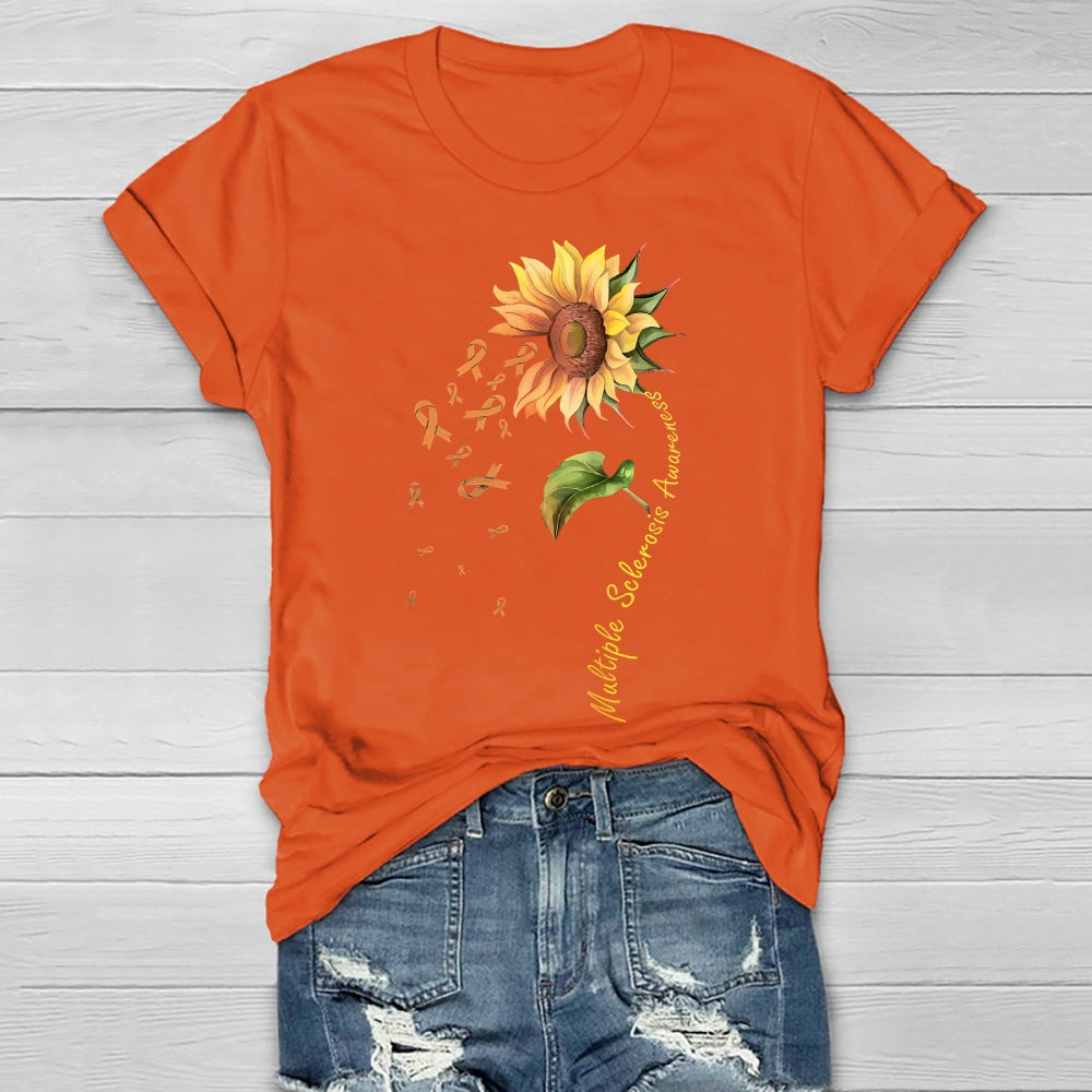 Multiple Sclerosis Awareness Sunflower Healthwear T-shirt