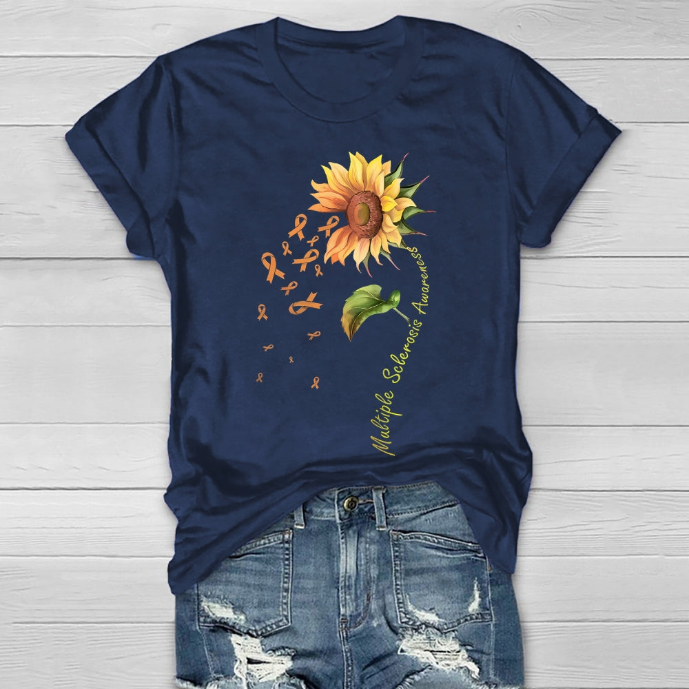 Multiple Sclerosis Awareness Sunflower Healthwear T-shirt