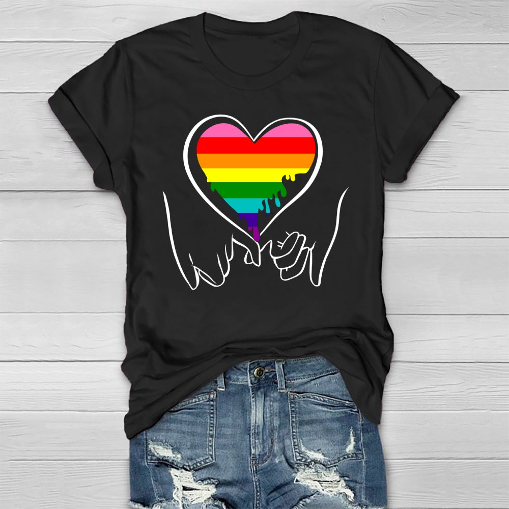 Hand In Hand Colorful Hearts Healthwear T-shirt