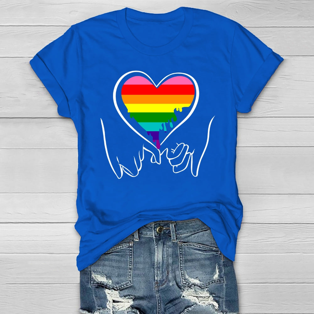 Hand In Hand Colorful Hearts Healthwear T-shirt