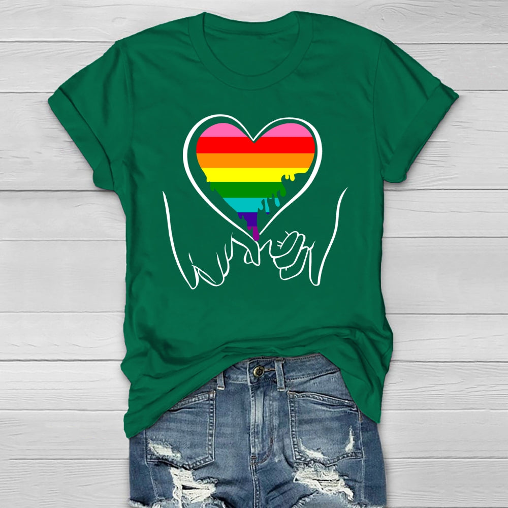 Hand In Hand Colorful Hearts Healthwear T-shirt