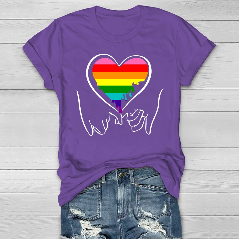 Hand In Hand Colorful Hearts Healthwear T-shirt
