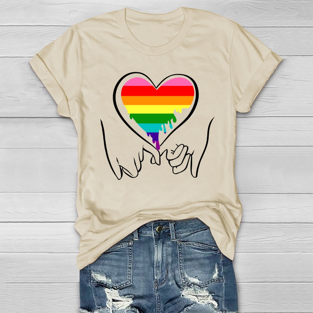 Hand In Hand Colorful Hearts Healthwear T-shirt