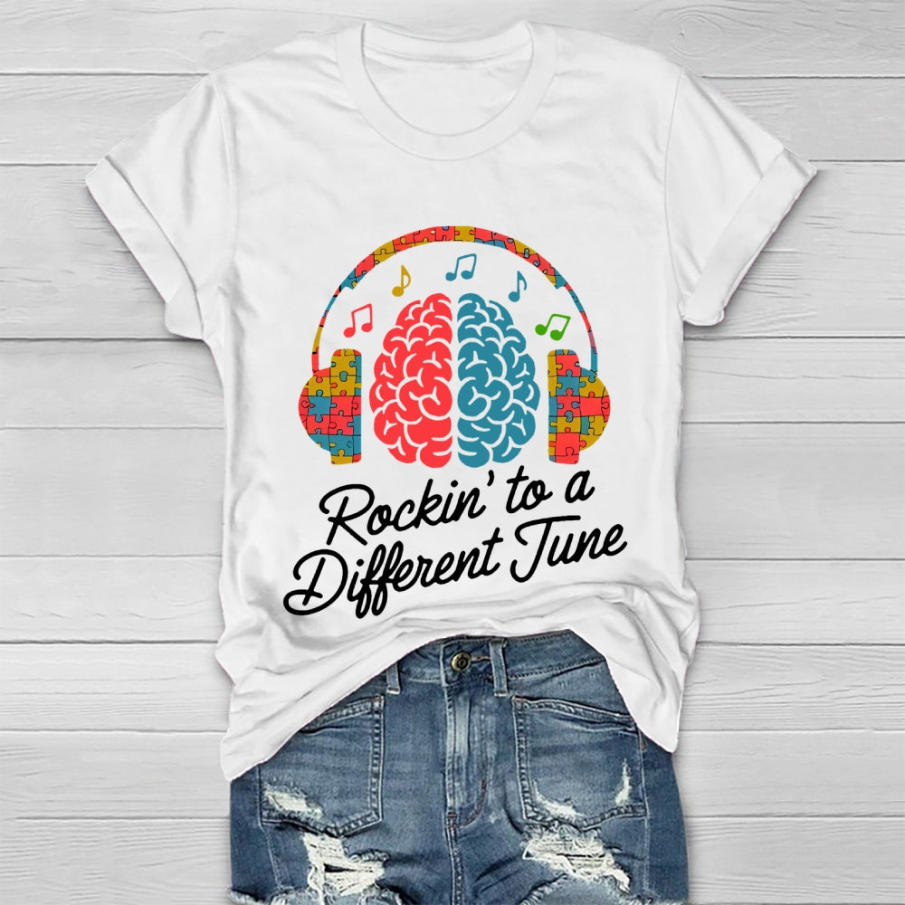 Autism Rockin To A Different Tune Healthwear T-shirt
