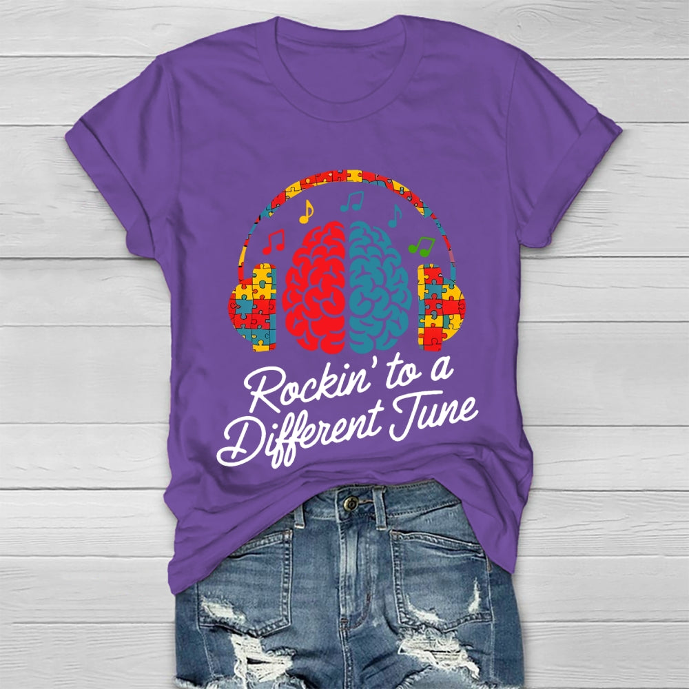 Autism Rockin To A Different Tune Healthwear T-shirt