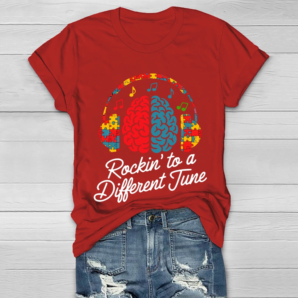 Autism Rockin To A Different Tune Healthwear T-shirt