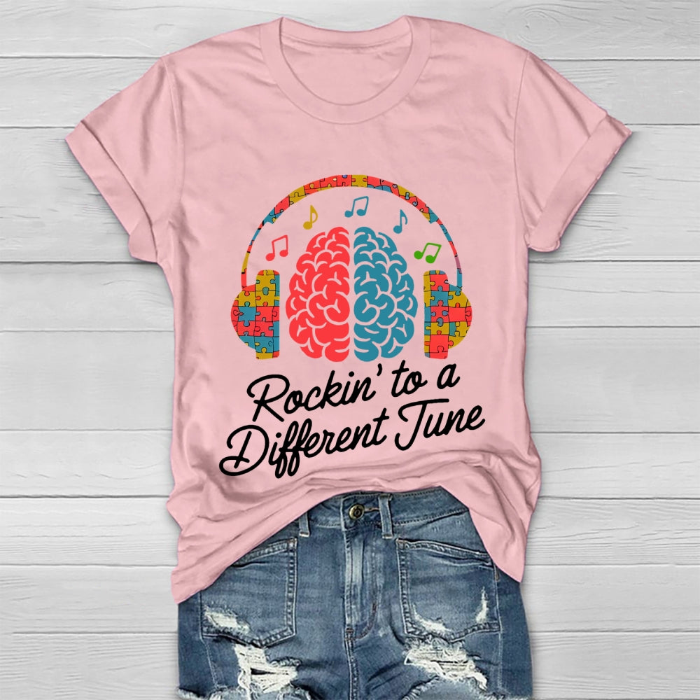 Autism Rockin To A Different Tune Healthwear T-shirt