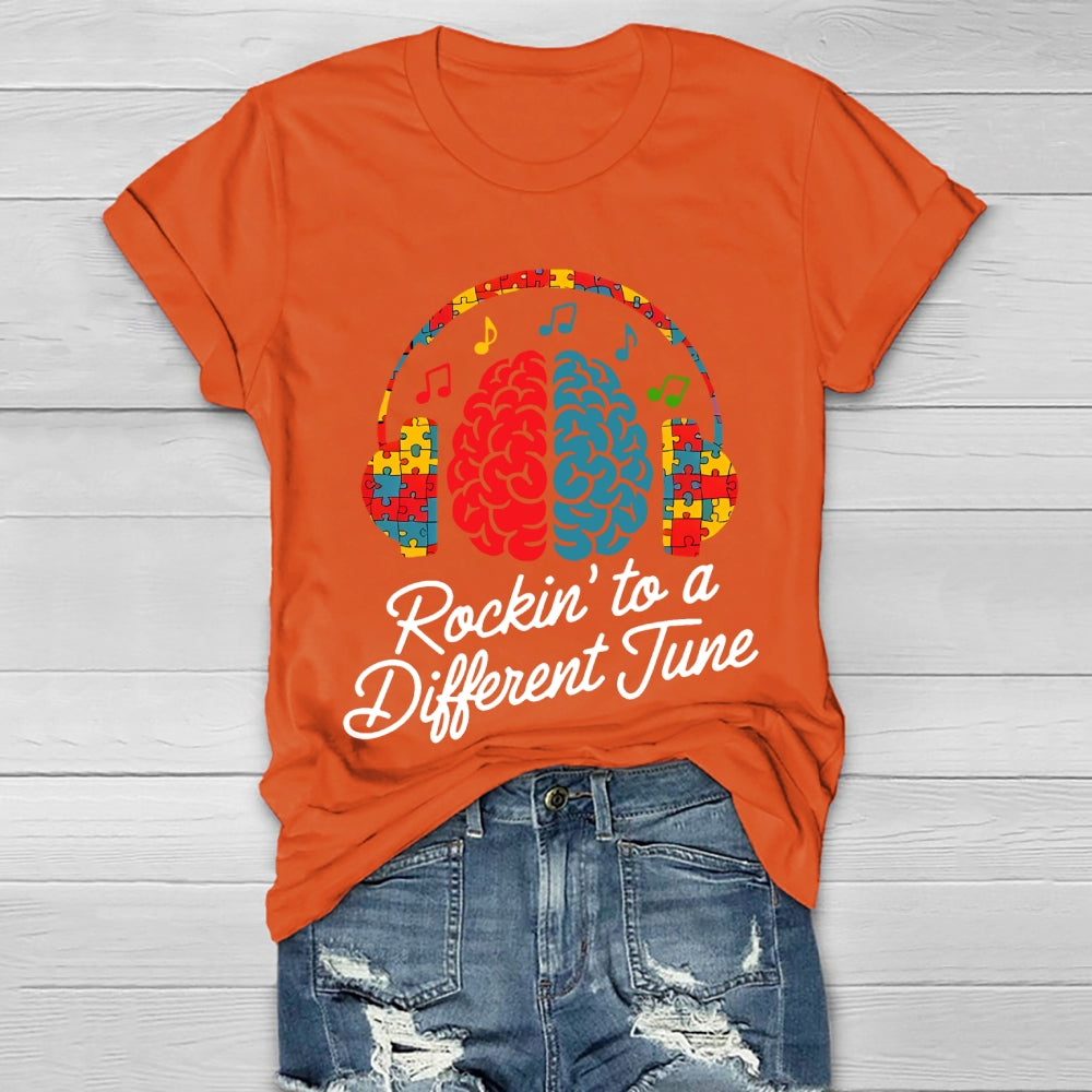 Autism Rockin To A Different Tune Healthwear T-shirt