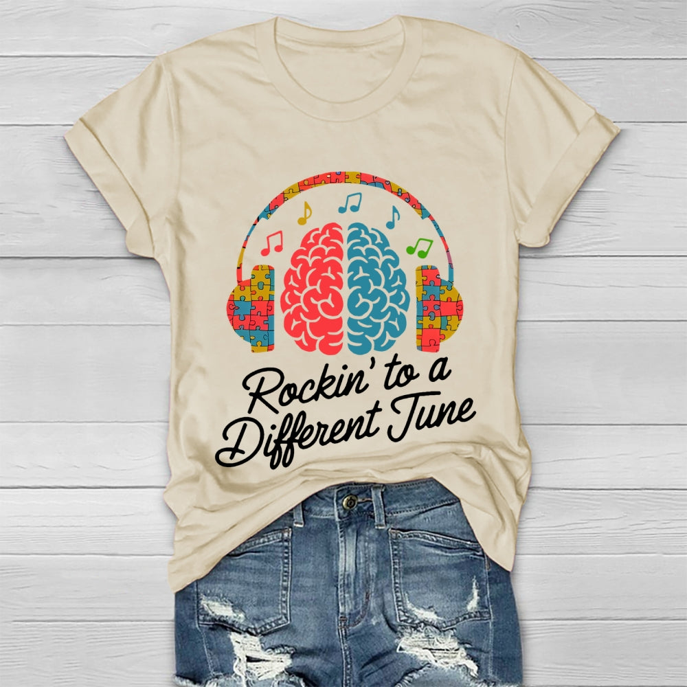 Autism Rockin To A Different Tune Healthwear T-shirt