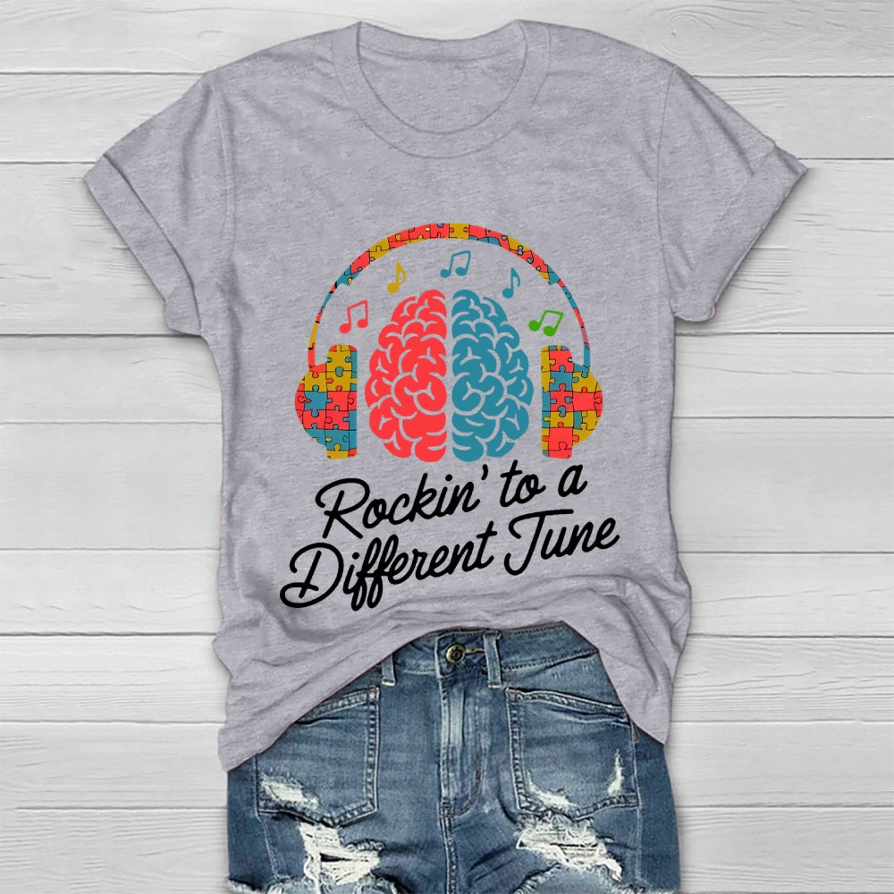 Autism Rockin To A Different Tune Healthwear T-shirt