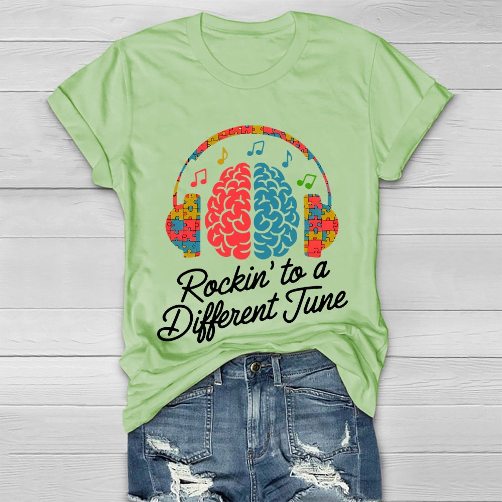 Autism Rockin To A Different Tune Healthwear T-shirt