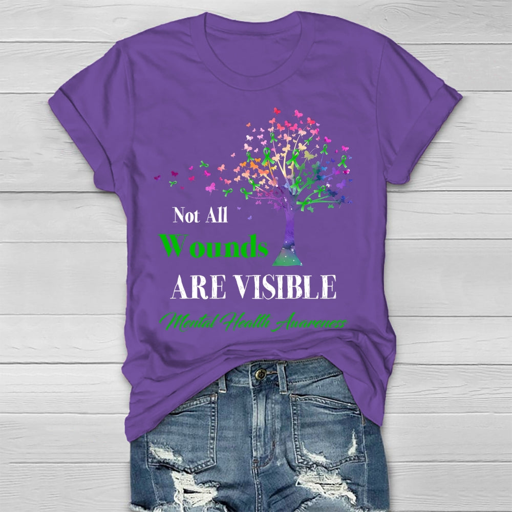 Not All Wounds Are Visible Mental Health Awareness Healthwear T-shirt