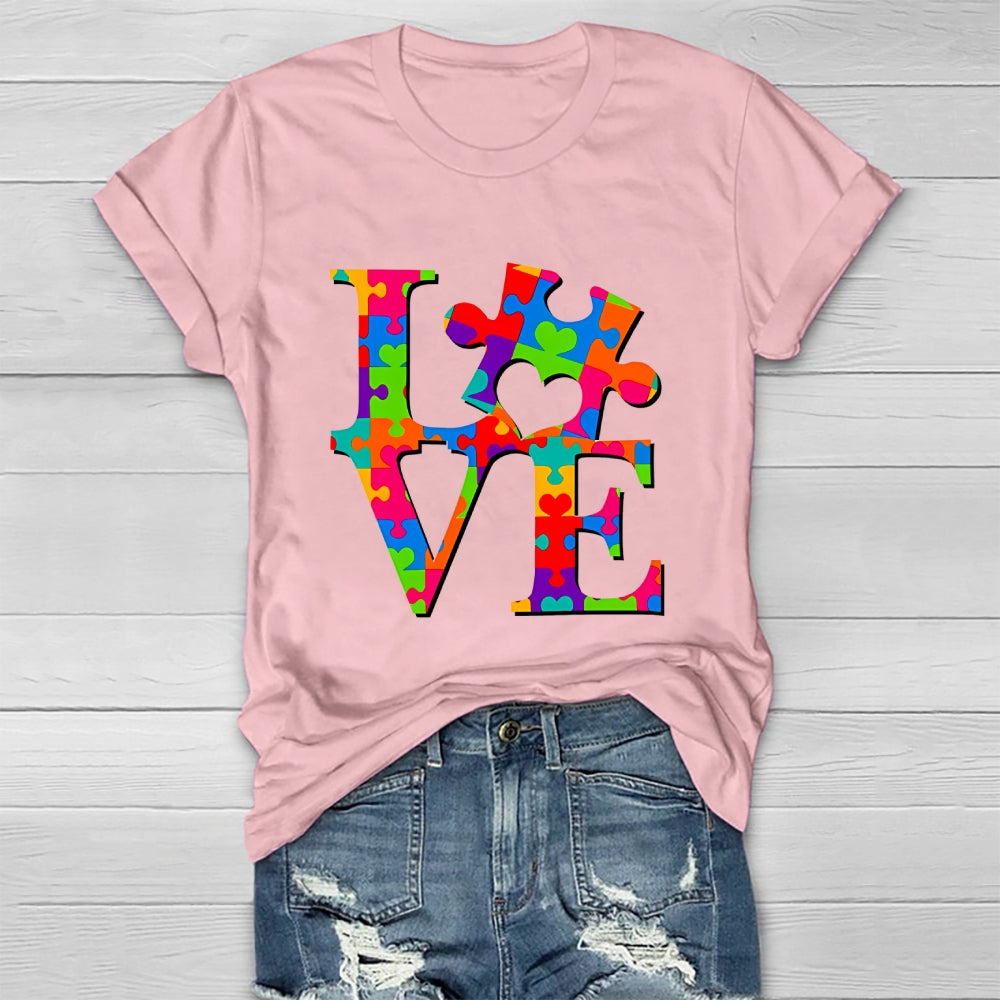 Love Puzzle Letters Healthwear T-shirt