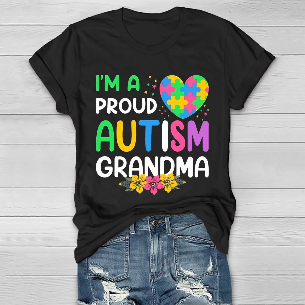 I'm A Proud Autism Grandma Healthwear T-shirt