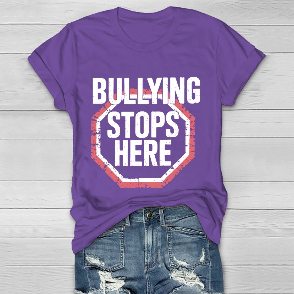 Bullying Stops Here Healthwear T-shirt
