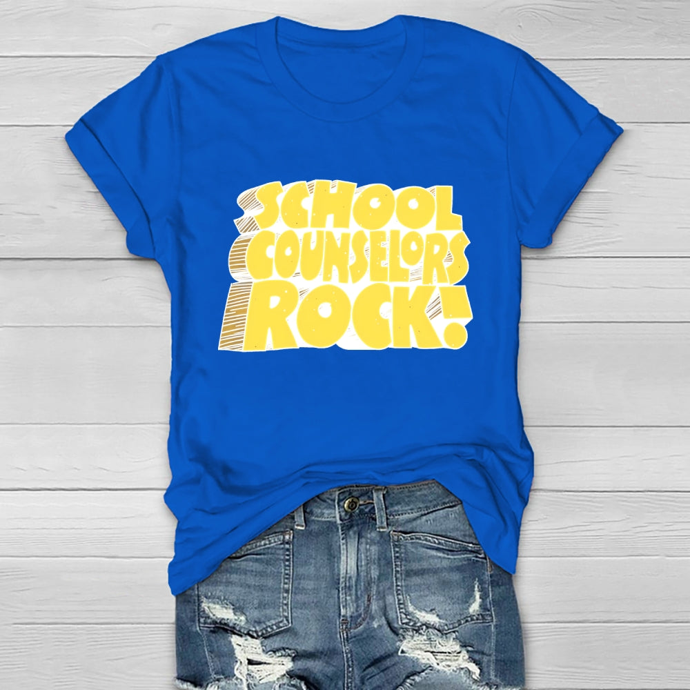 School Counselor Rock Healthwear T-shirt