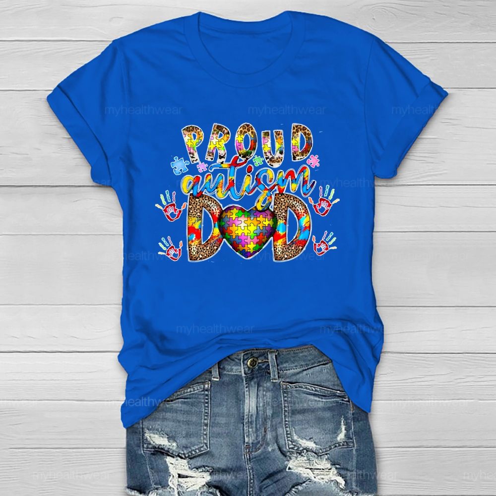 Proud Autism Dad Healthwear T-shirt