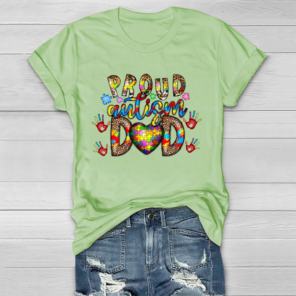 Proud Autism Dad Healthwear T-shirt