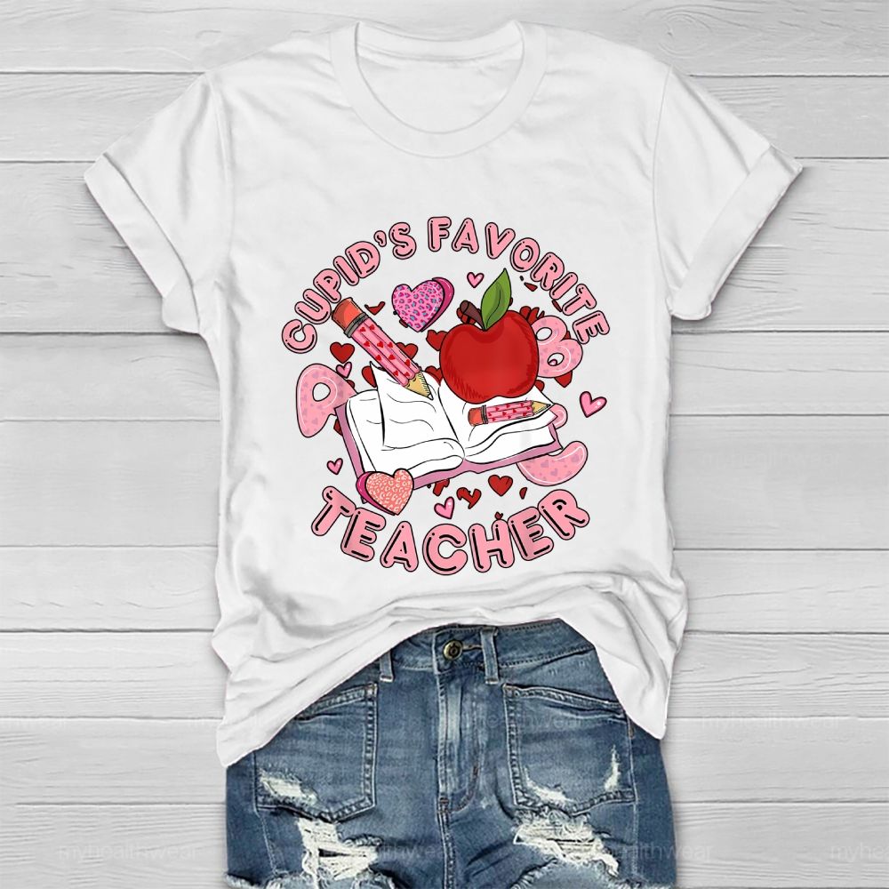 Cupid's Favorite Teacher Healthwear T-shirt