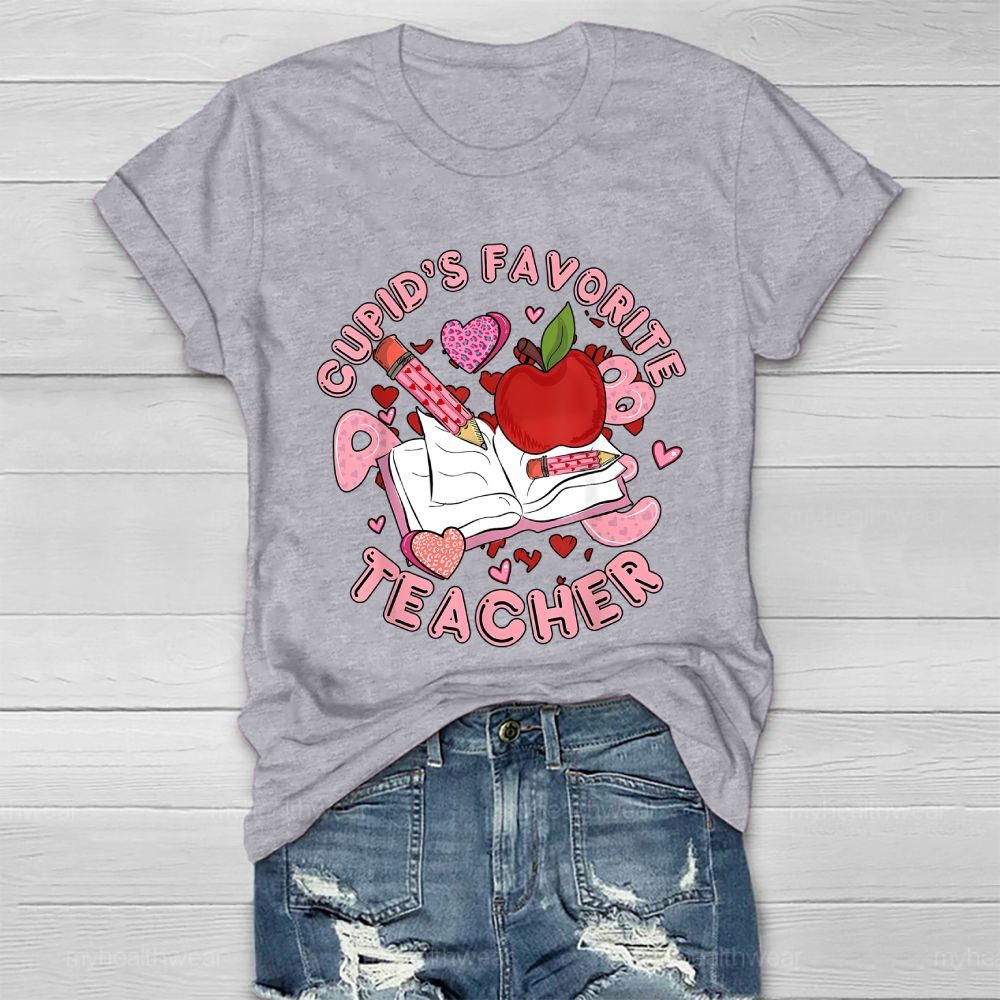 Cupid's Favorite Teacher Healthwear T-shirt