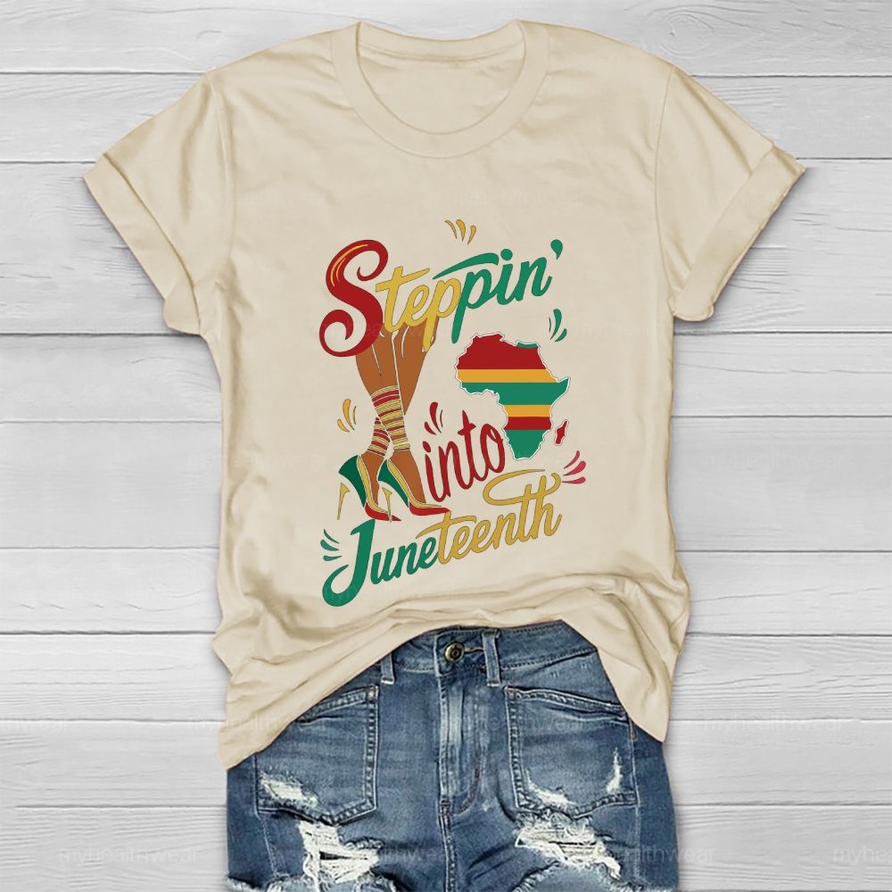 Steppin Into Juneteenth Healthwear T-shirt