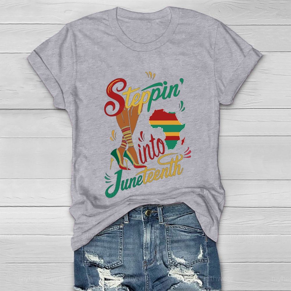 Steppin Into Juneteenth Healthwear T-shirt