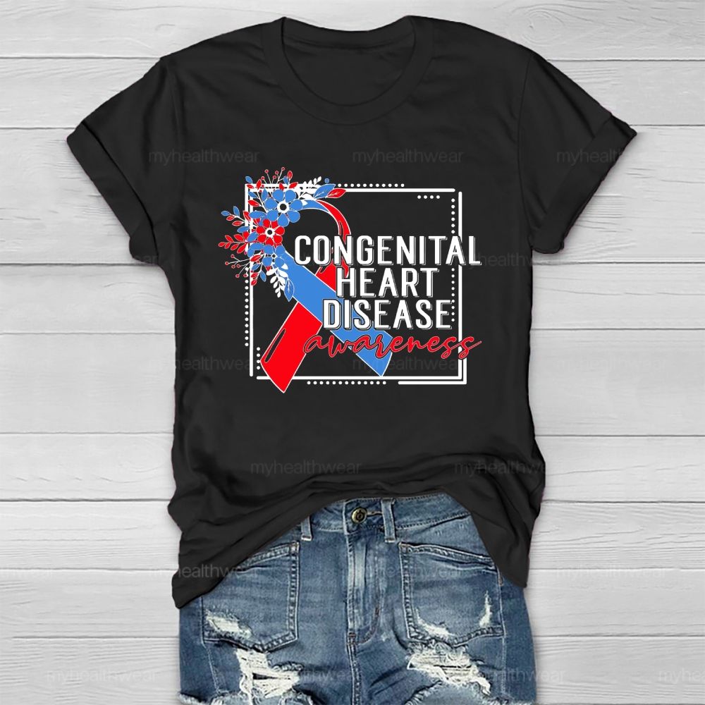 Congenital Heart Disease Awareness Healthwear T-shirt