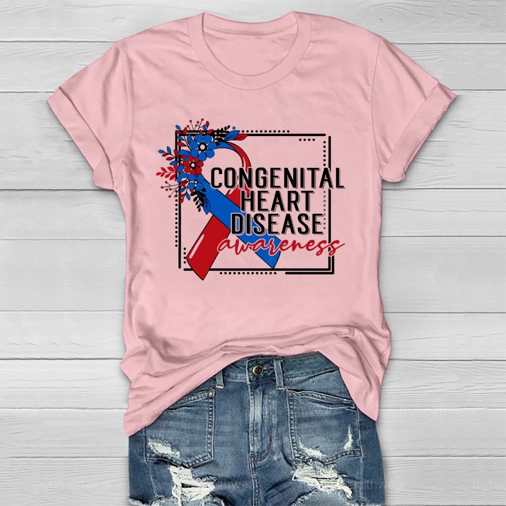 Congenital Heart Disease Awareness Healthwear T-shirt