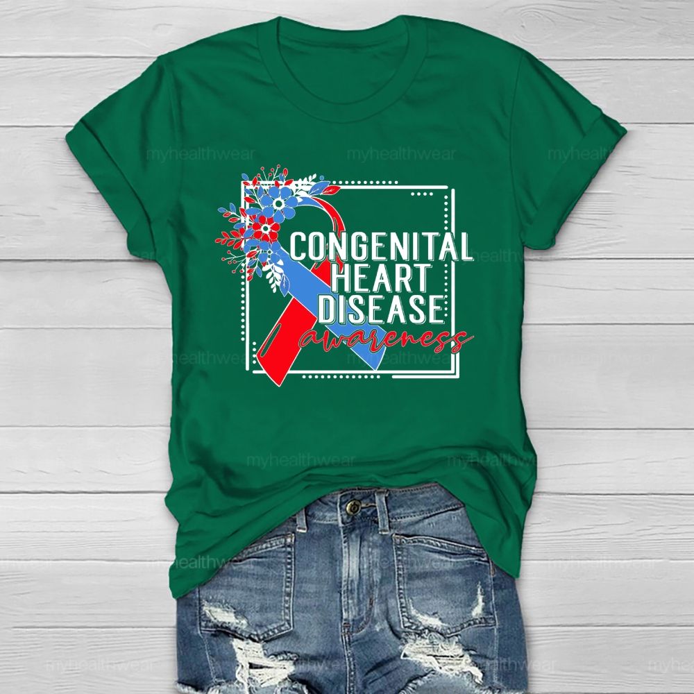 Congenital Heart Disease Awareness Healthwear T-shirt