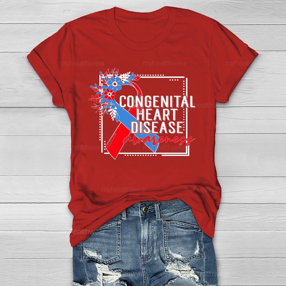 Congenital Heart Disease Awareness Healthwear T-shirt
