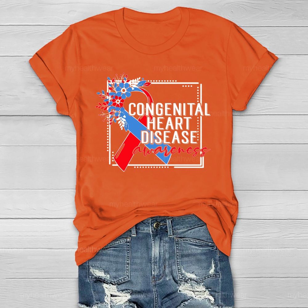 Congenital Heart Disease Awareness Healthwear T-shirt