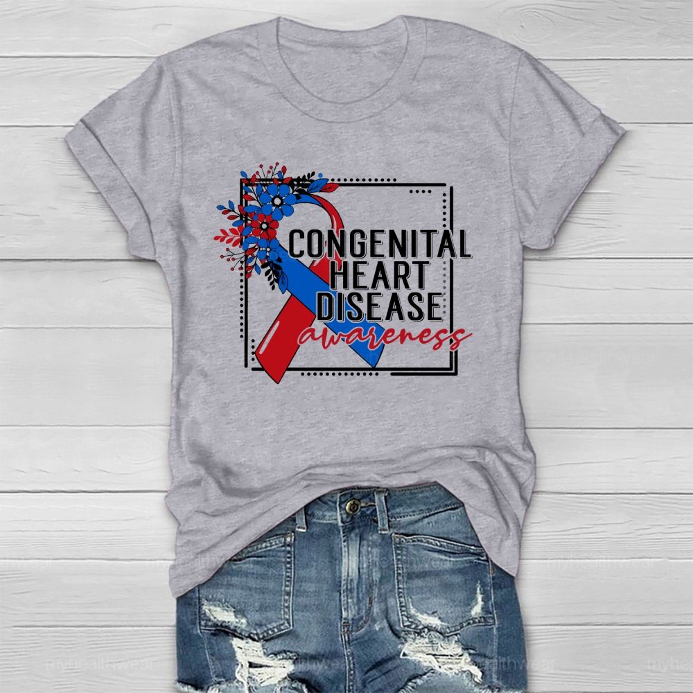 Congenital Heart Disease Awareness Healthwear T-shirt